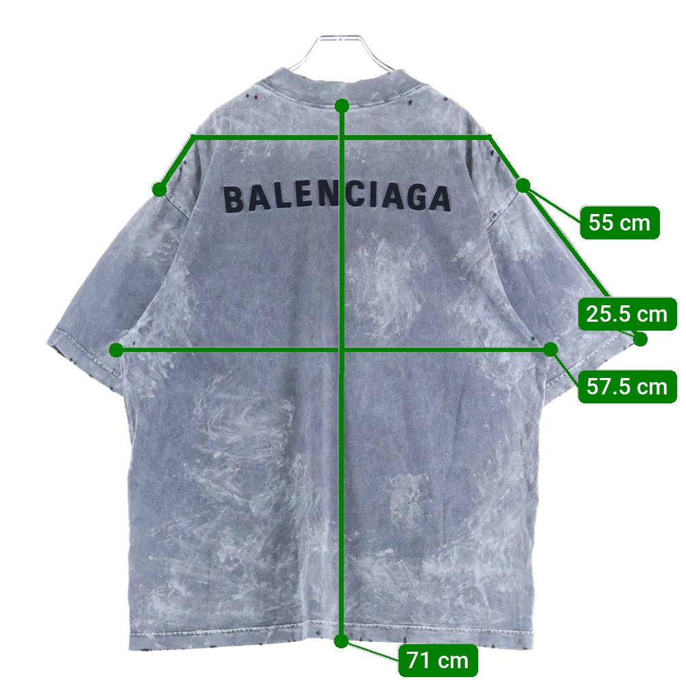 BALENCIAGA(バレンシアガ) Medium Fit T-Shirt ミディアムフィットTシャツ クルーネック 半袖/カットソー ブラック 764235 TRVI8