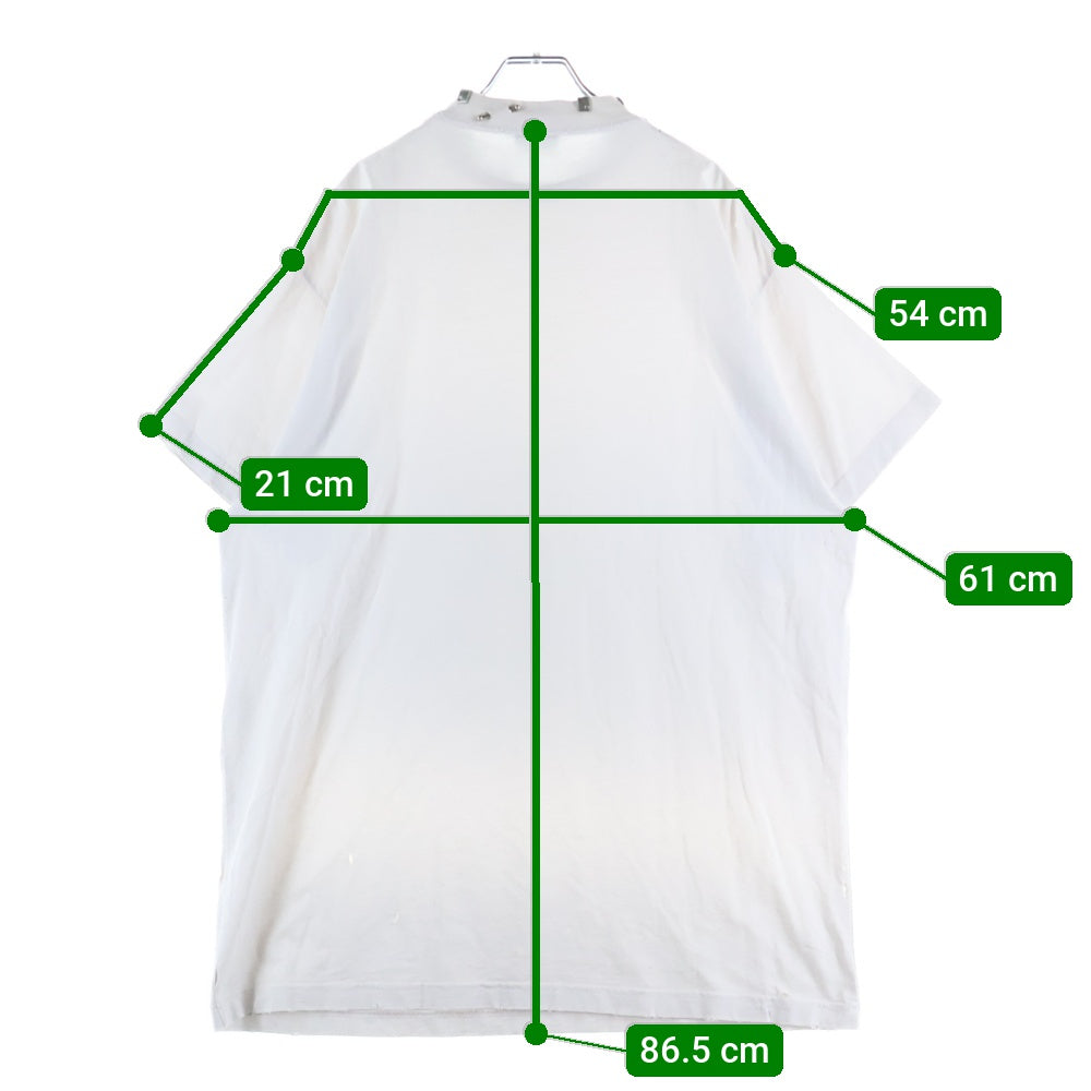 BALENCIAGA(バレンシアガ) Pierced T-shirt Oversized ピアス Tシャツ オーバーサイズ クルーネック半袖カットソー ホワイト 761460 TPVD4
