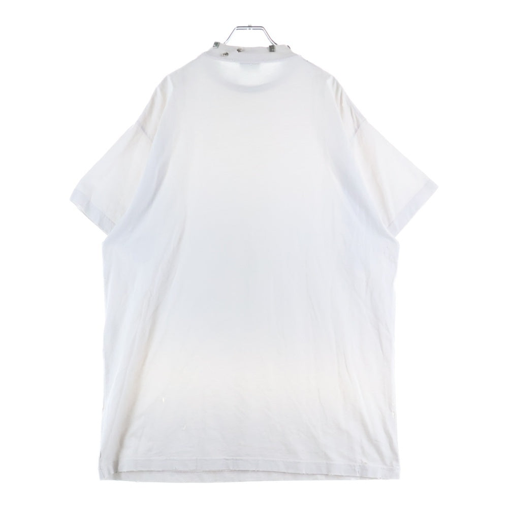 BALENCIAGA(バレンシアガ) Pierced T-shirt Oversized ピアス Tシャツ オーバーサイズ クルーネック半袖カットソー ホワイト 761460 TPVD4