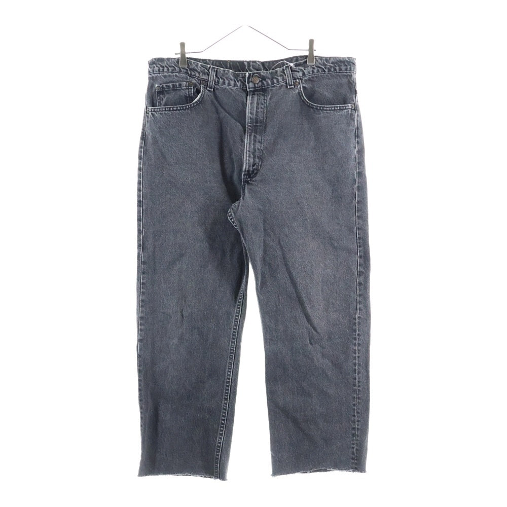 Levi's(リーバイス) 90s 505 先染め ブラックデニム ジーンズ テーパード バギー カットオフ ブラック