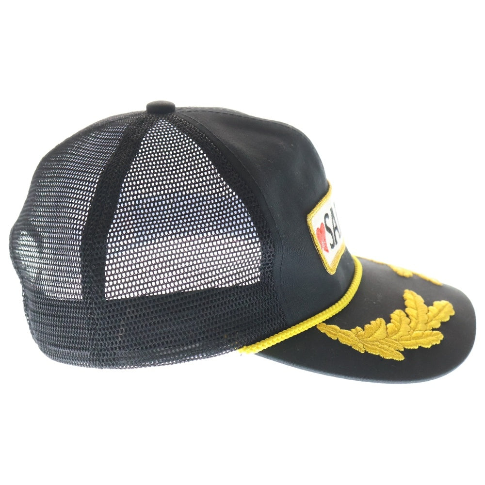 SAINT MICHAEL(セントマイケル) 25AW メッシュキャップ トラッカーキャップ ロープキャップ ワッペン ブラック SM-HR1-0000-095