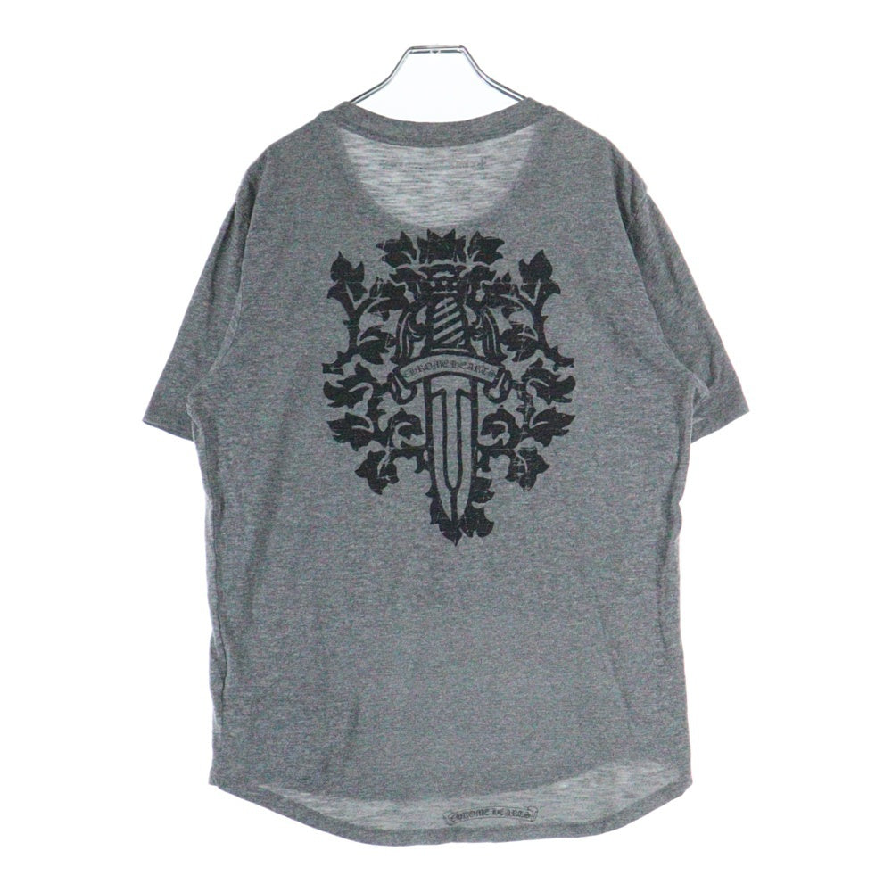 CHROME HEARTS(クロムハーツ) DAGGER S/S Tee バックダガープリント クルーネック 半袖Tシャツ グレー