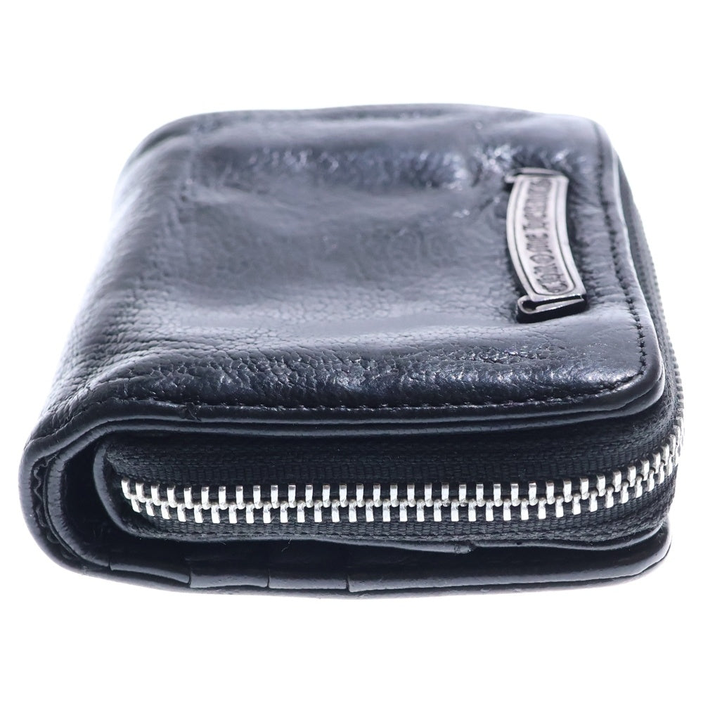 CHROME HEARTS(クロムハーツ) SQ ZIP BILL スクエアジップビル レザーウォレット 財布 ブラック BCA376