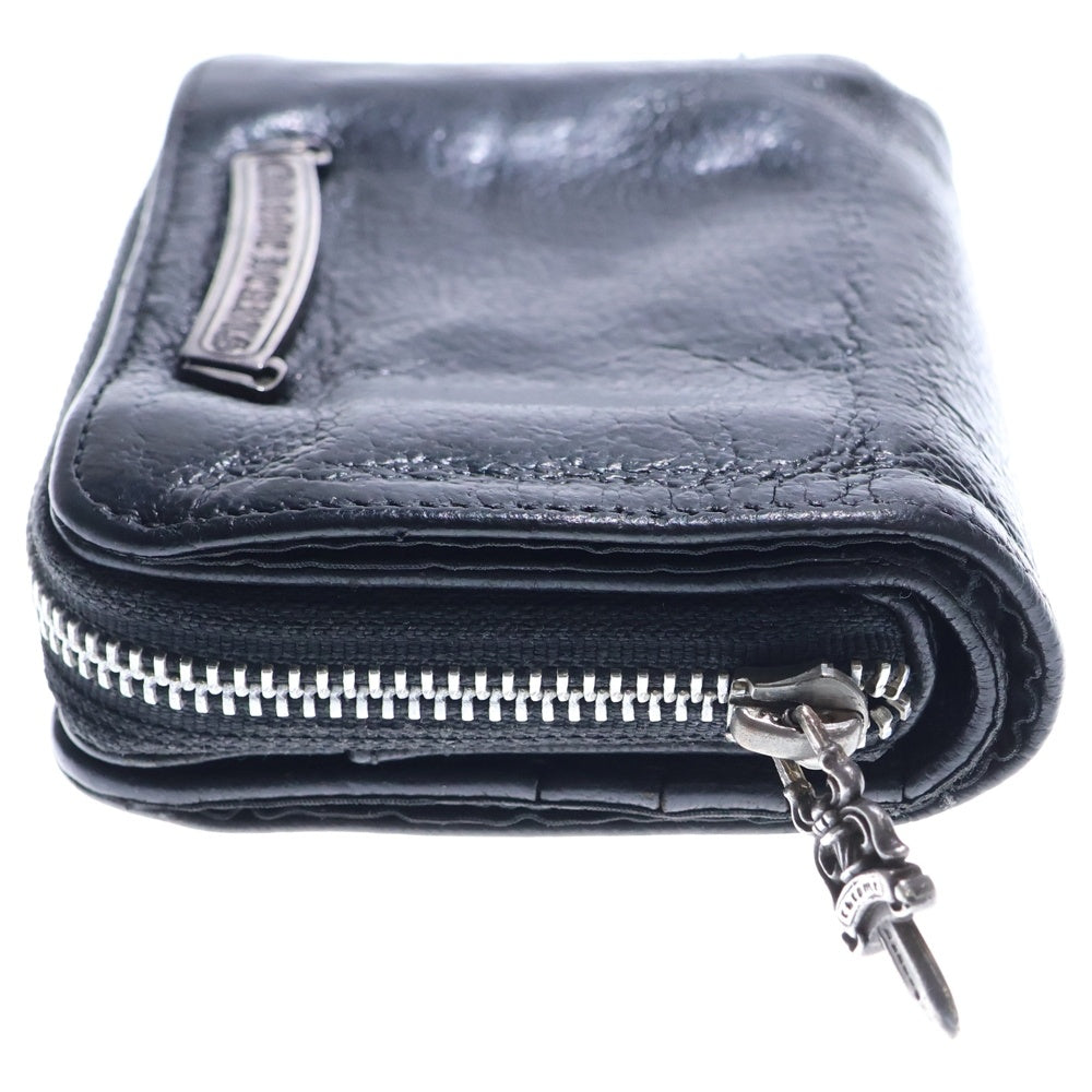 CHROME HEARTS(クロムハーツ) SQ ZIP BILL スクエアジップビル レザーウォレット 財布 ブラック BCA376