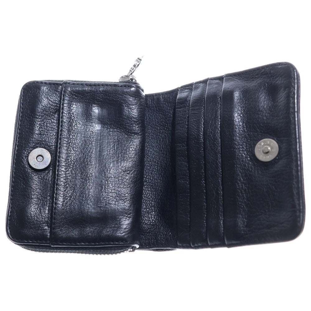 CHROME HEARTS(クロムハーツ) SQ ZIP BILL スクエアジップビル レザーウォレット 財布 ブラック BCA376