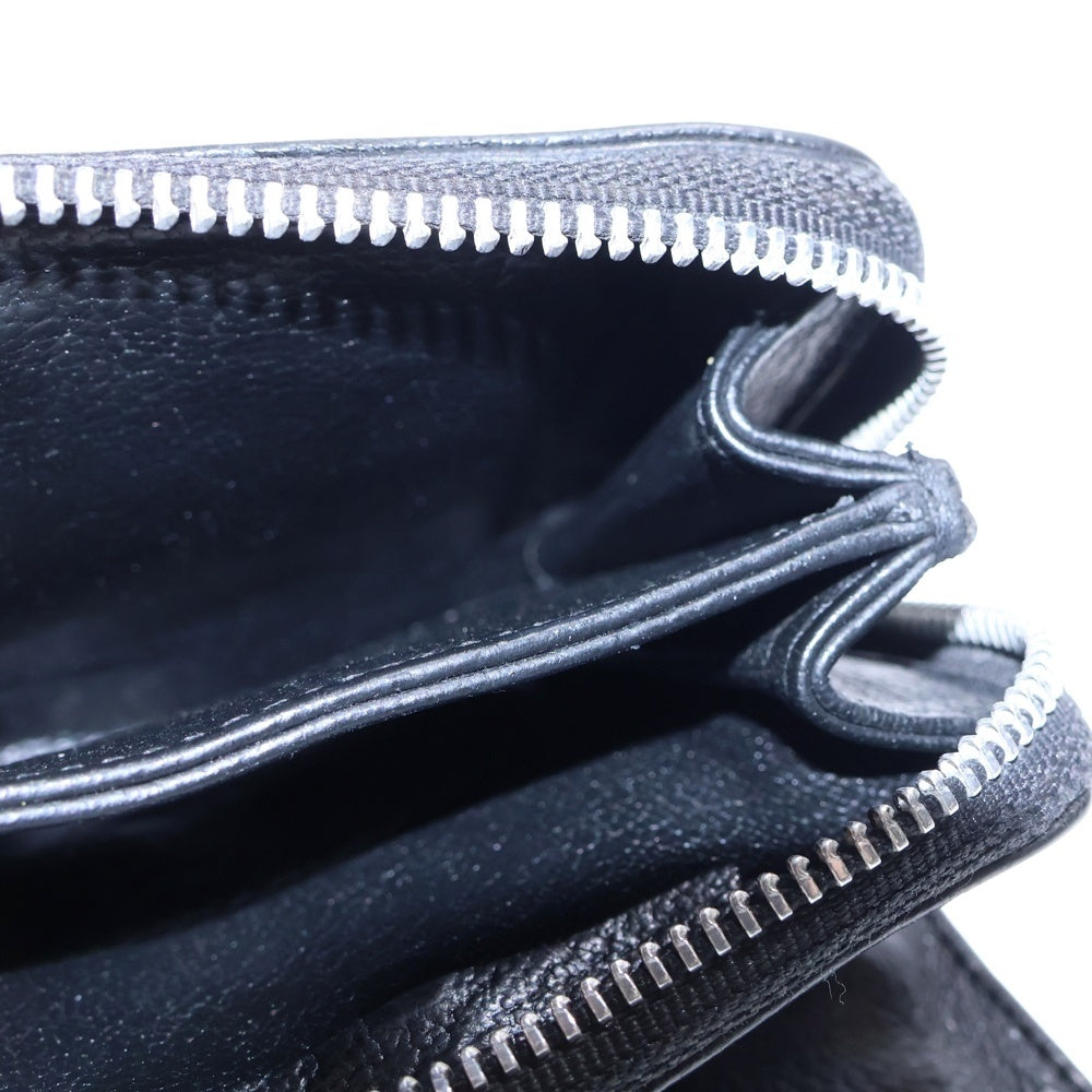 CHROME HEARTS(クロムハーツ) SQ ZIP BILL スクエアジップビル レザーウォレット 財布 ブラック BCA376