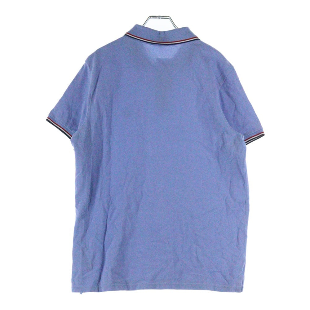 MONCLER(モンクレール) AGLIA POLO MANICA CORTA 胸ロゴワッペン 半袖ポロシャツ ブルー E10918345600