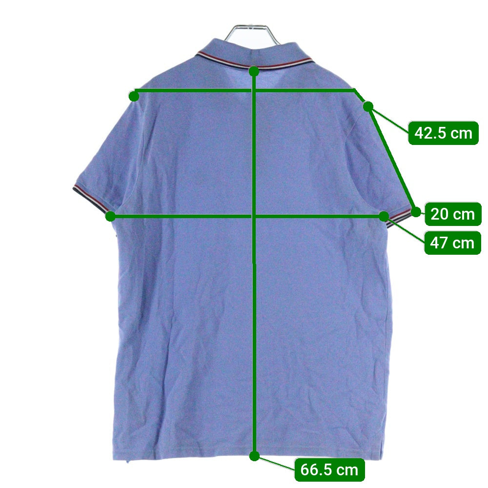 MONCLER(モンクレール) AGLIA POLO MANICA CORTA 胸ロゴワッペン 半袖ポロシャツ ブルー E10918345600