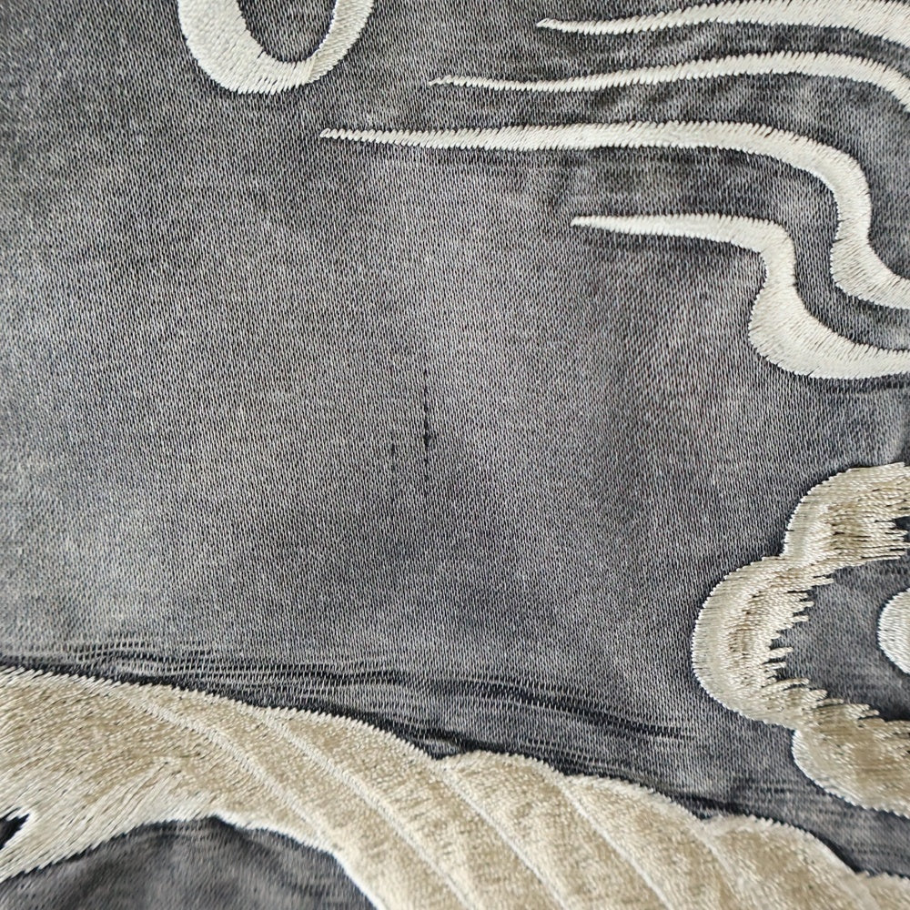 MAISON MIHARAYASUHIRO(メゾンミハラヤスヒロ) 24SS SOUVENIR JACKET バック刺繍 スーバニア ジップアップジャケット スカジャン ブラック J12BL041