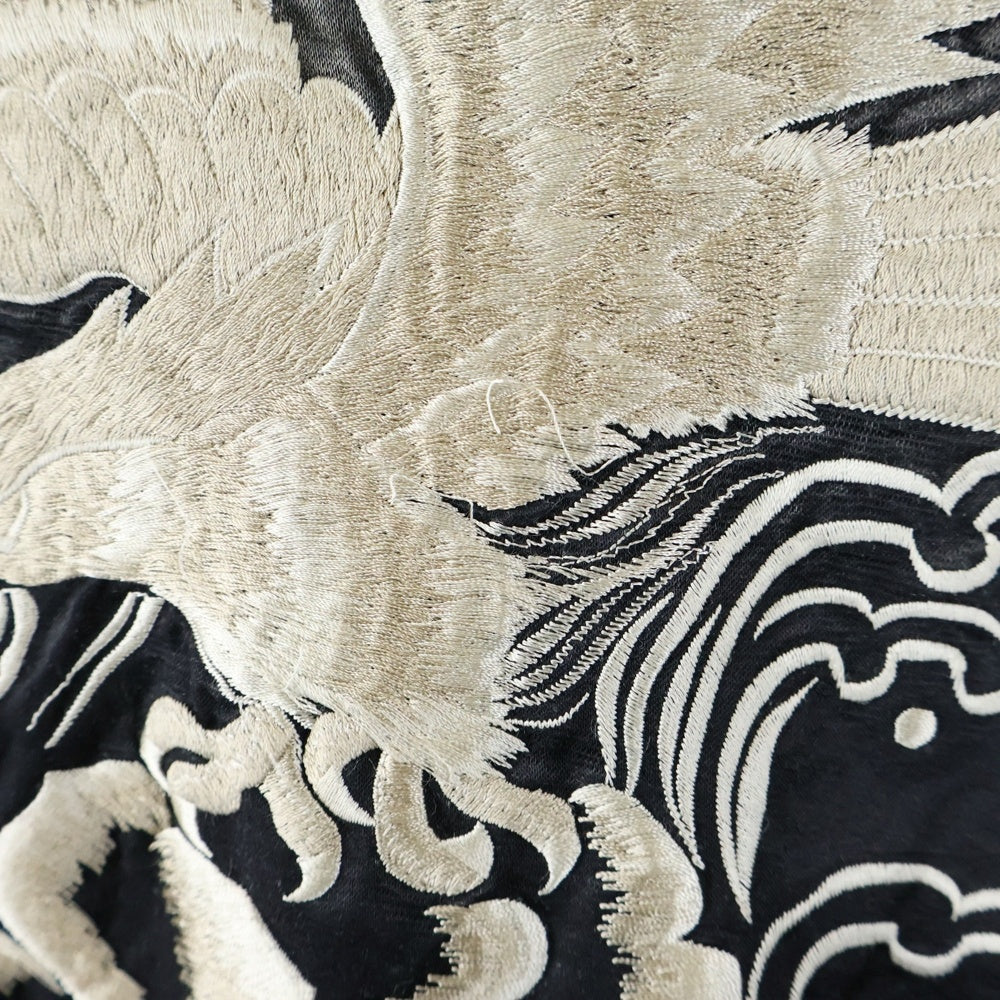 MAISON MIHARAYASUHIRO(メゾンミハラヤスヒロ) 24SS SOUVENIR JACKET バック刺繍 スーバニア ジップアップジャケット スカジャン ブラック J12BL041