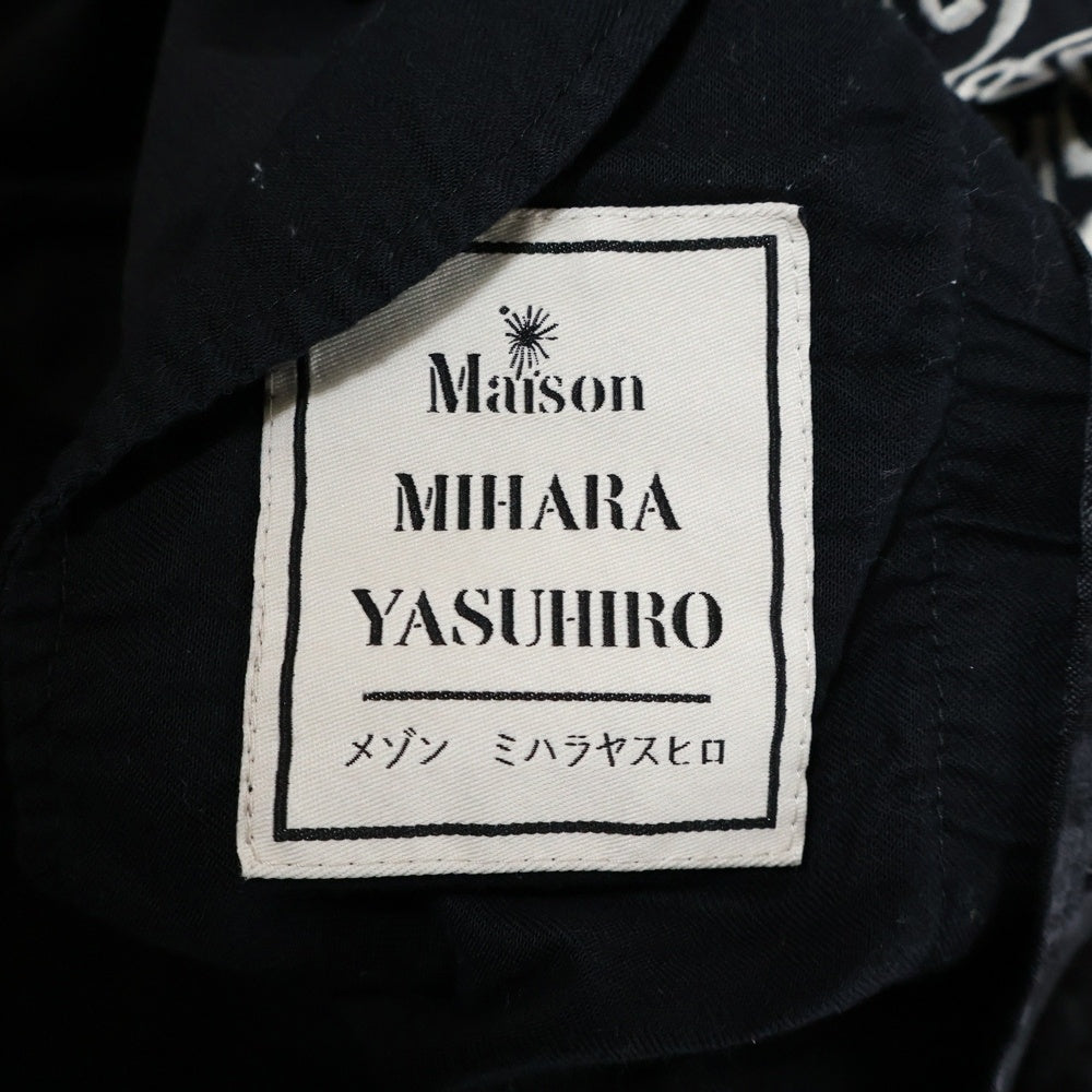 MAISON MIHARAYASUHIRO(メゾンミハラヤスヒロ) 24SS SOUVENIR JACKET バック刺繍 スーバニア ジップアップジャケット スカジャン ブラック J12BL041