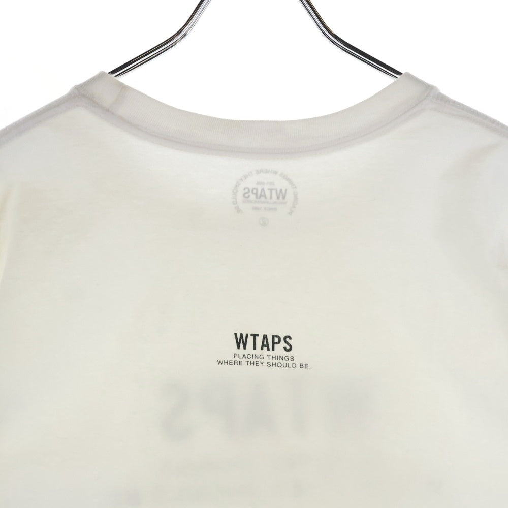 WTAPS(ダブルタップス) 胸ロゴプリント バックホワイトプリント 半袖 クルーネック Tシャツ ホワイト