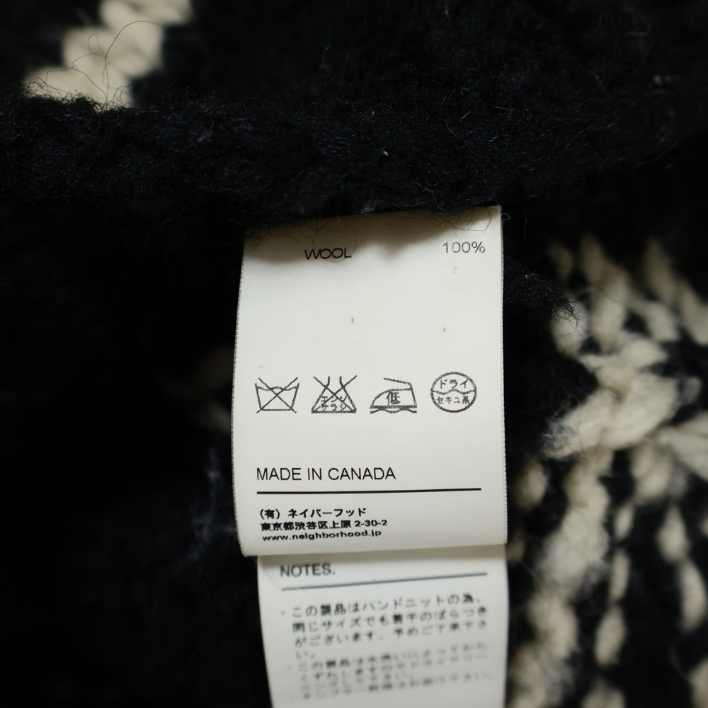 NEIGHBORHOOD(ネイバーフッド) ×KANATA カウチンニット ジップアップ ブラック 112KHKAN-KNM01