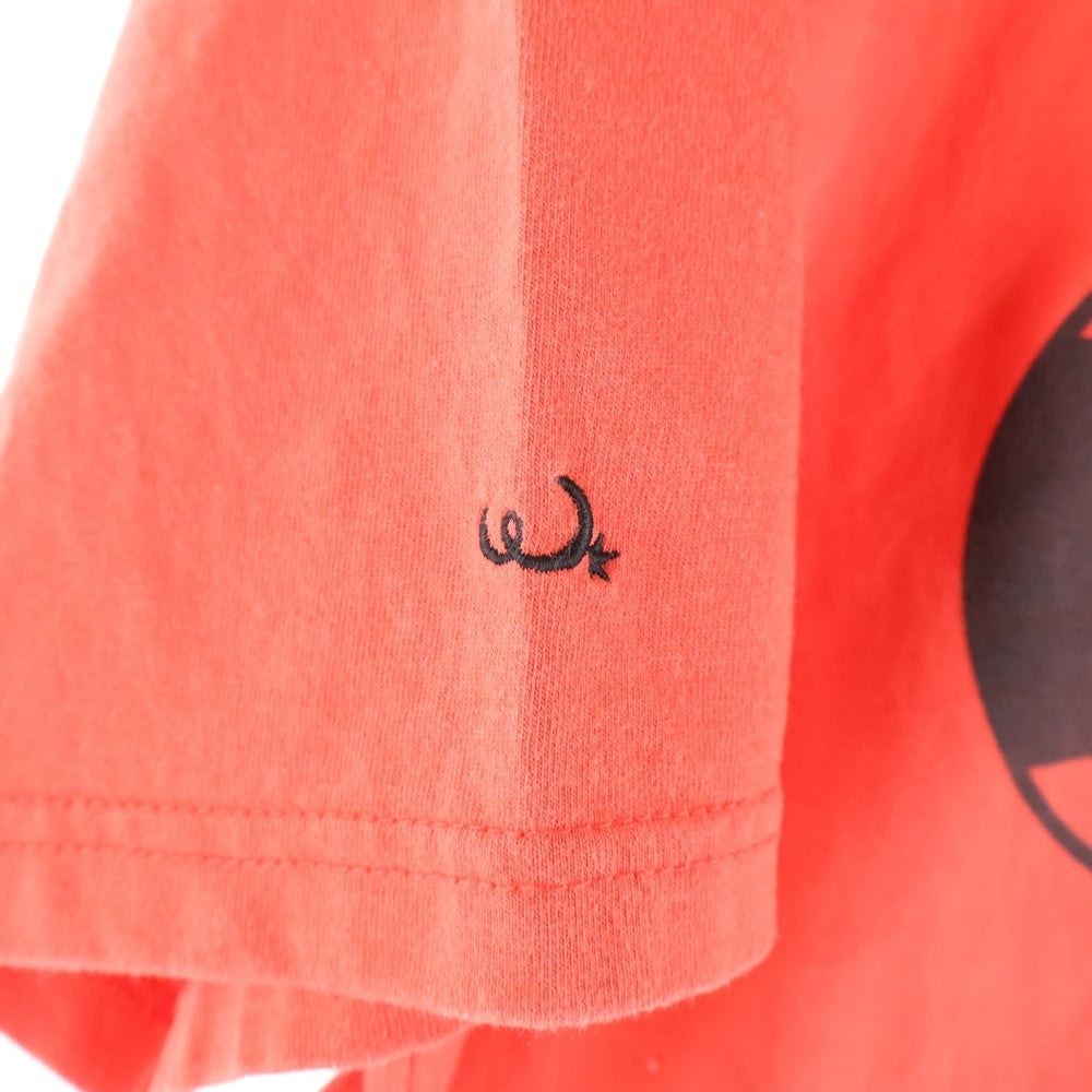 WTAPS(ダブルタップス) サークルロゴ プリント 半袖 クルーネック Tシャツ オレンジ