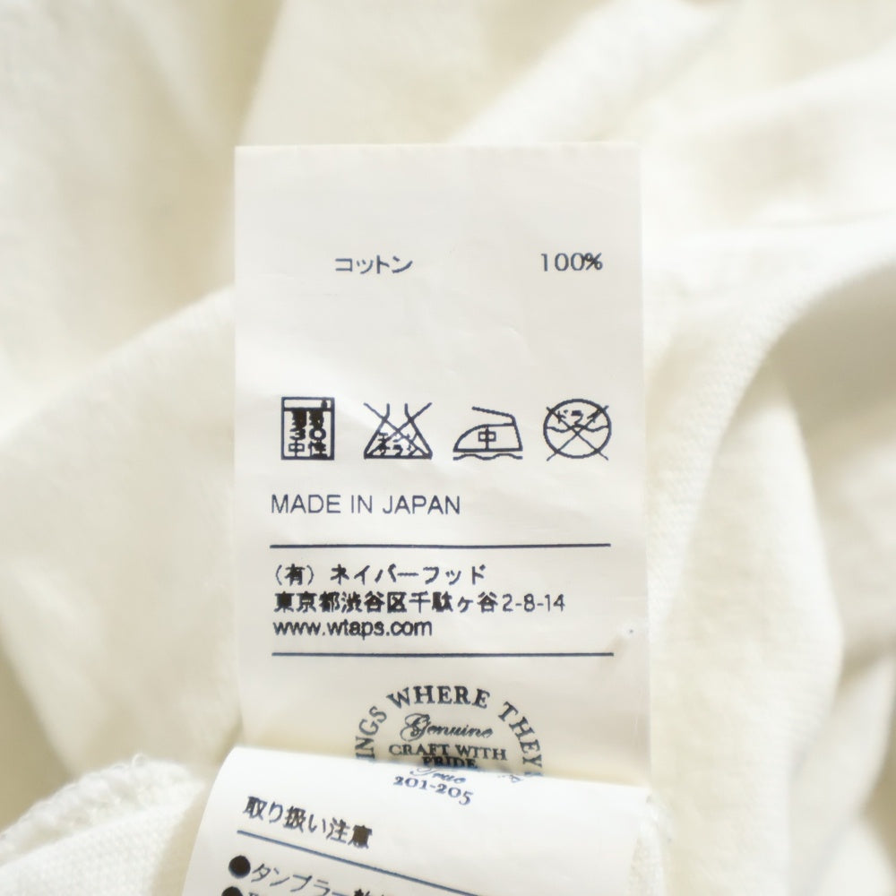 WTAPS(ダブルタップス) ×Ron Herman アーチロゴ ホワイト 半袖 クルーネック Tシャツ ホワイト 141ATDT-CSM04S