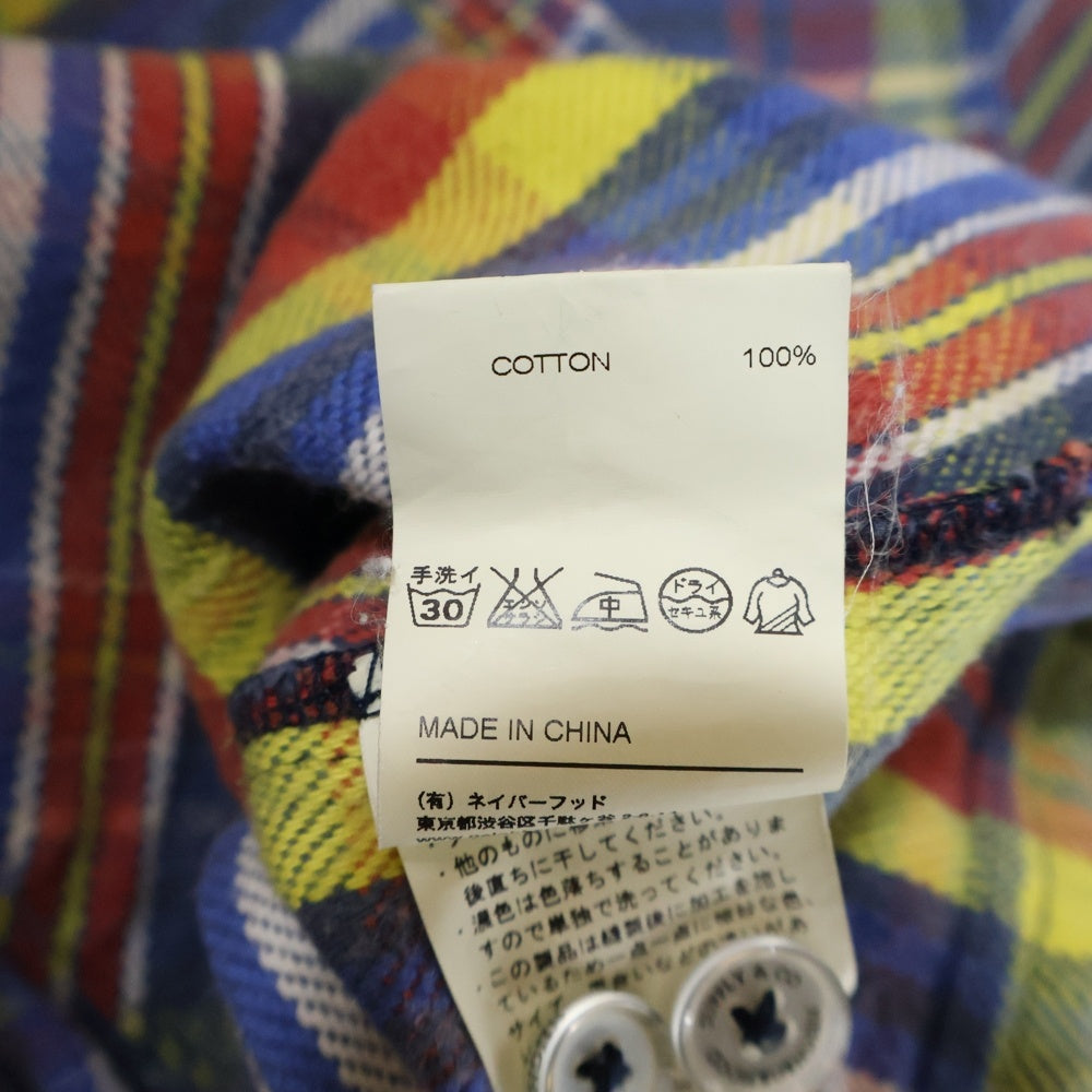 NEIGHBORHOOD(ネイバーフッド) CLASS-5 NEL 長袖シャツ コットンシャツ ボタン チェック マルチカラー 131SECFN-SHM01