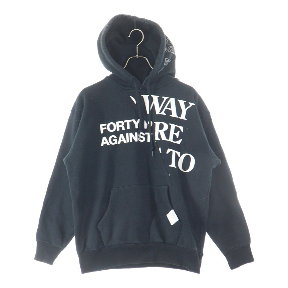 FPAR/FORTY PERCENTS AGAINST RIGHTS(フォーティーパーセント アゲインストライツ) 両面プリント プルオーバーパーカー ブラック