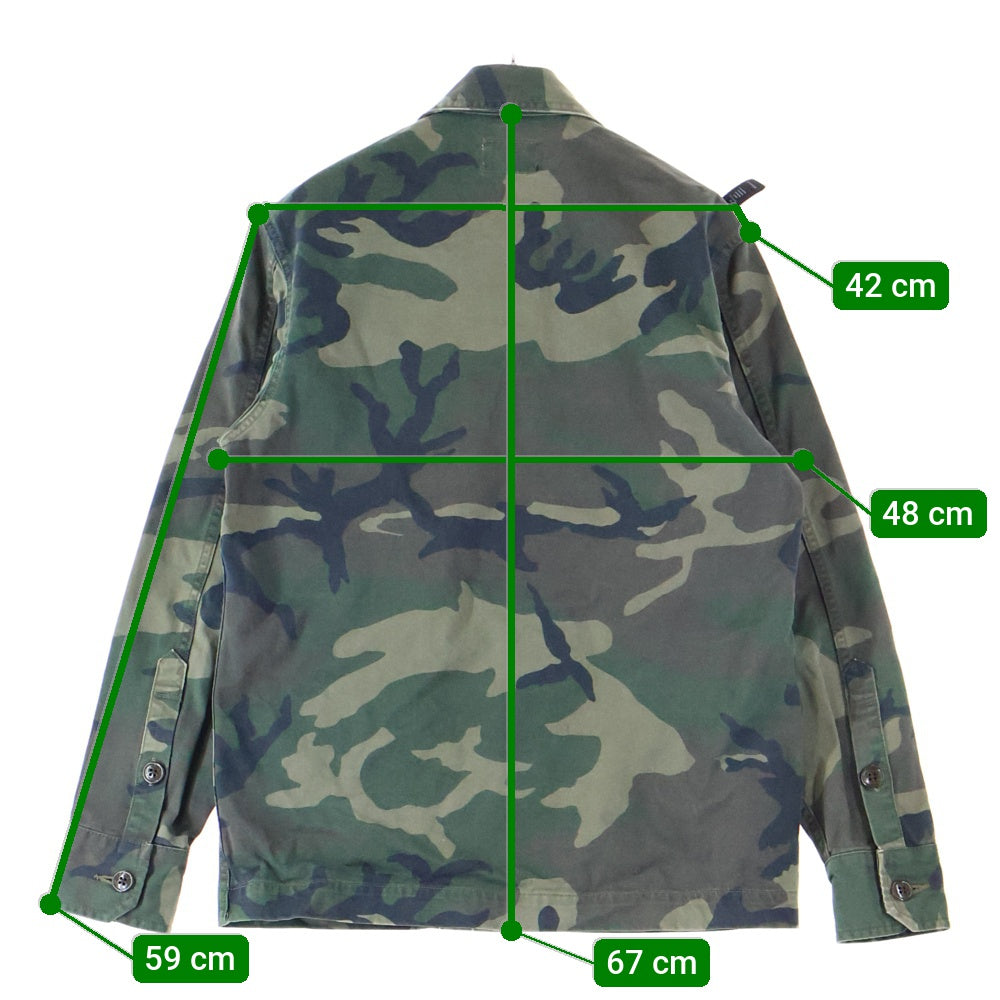 WTAPS(ダブルタップス) 16AW 162LTDT-SHM02 HBT LS 02 SHIRT ミリタリーカモフラ長袖シャツジャケット カーキ