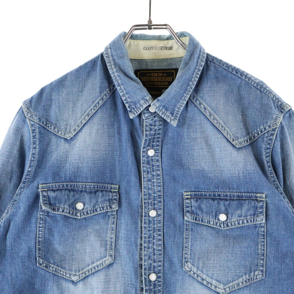 NEIGHBORHOOD(ネイバーフッド) 16AW RAWHIDE/C-SHIRT．LS 162NYNH-SHM01 デニムウエスタンシャツ 長袖シャツ インディゴ 162NYNH-SHM01