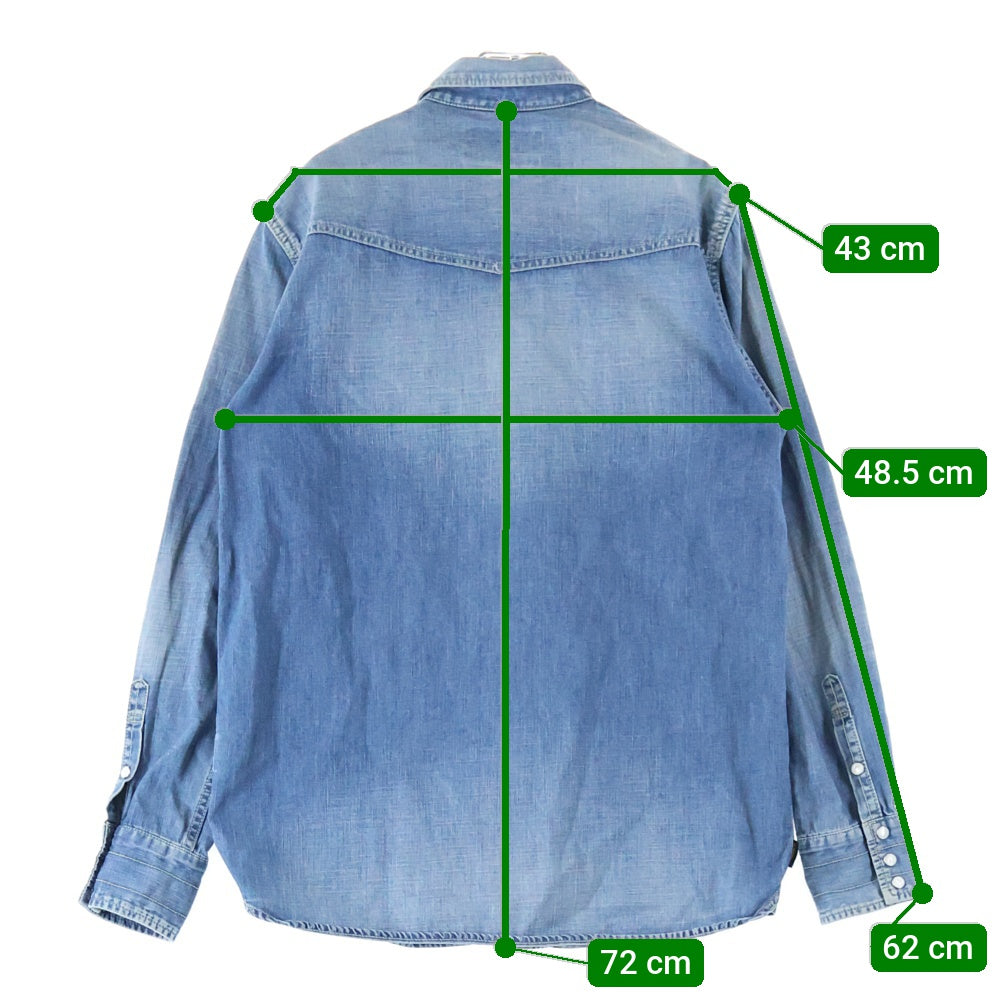 NEIGHBORHOOD(ネイバーフッド) 16AW RAWHIDE/C-SHIRT．LS 162NYNH-SHM01 デニムウエスタンシャツ 長袖シャツ インディゴ 162NYNH-SHM01