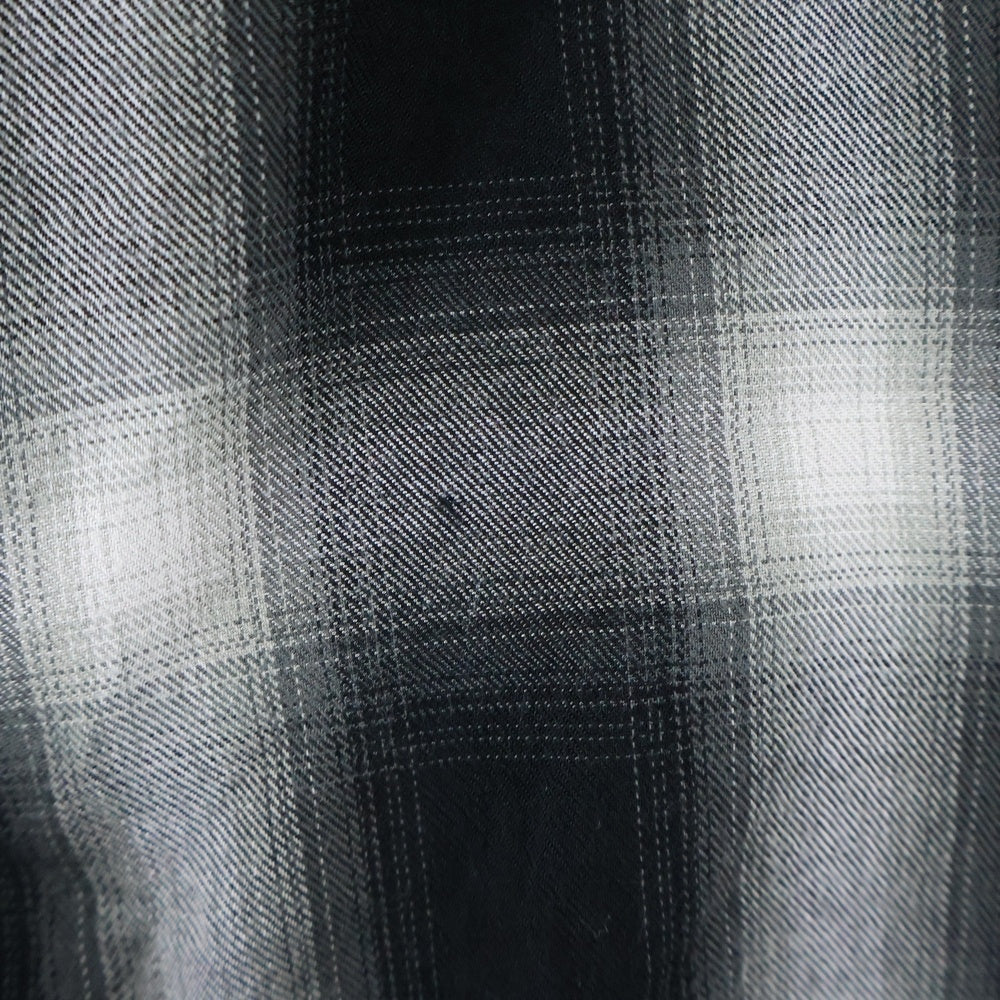 SEQUEL(シークエル) 24SS OMBRE CHECK BIG SIZE SHIRT オンブレチェックビッグシャツ グレー