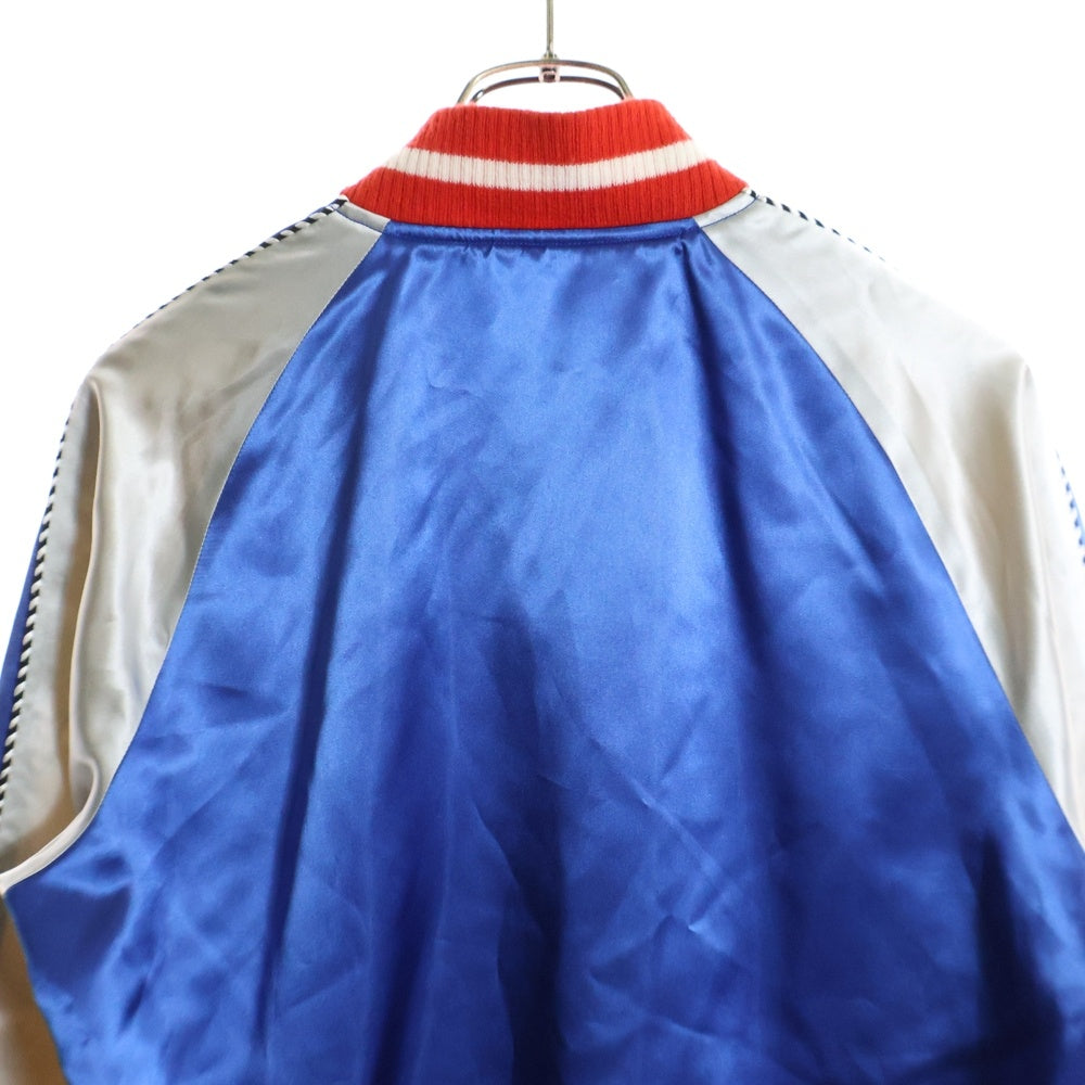 BEDWIN & THE HEARTBREAKERS(ベドウィンアンドザハートブレーカーズ) フロント刺繍 スーベニアジャケット ブルー