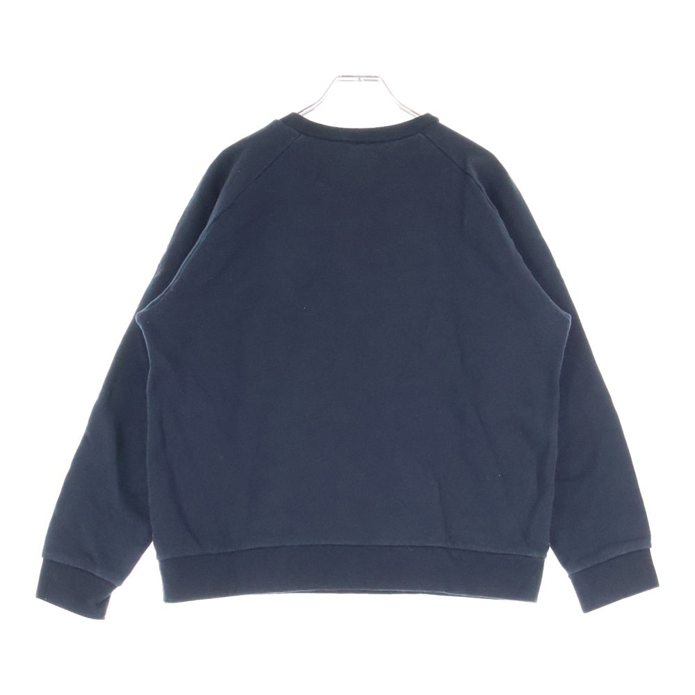 WTAPS(ダブルタップス) フロントロゴフェルト クルーネック 長袖スウェット ブラック