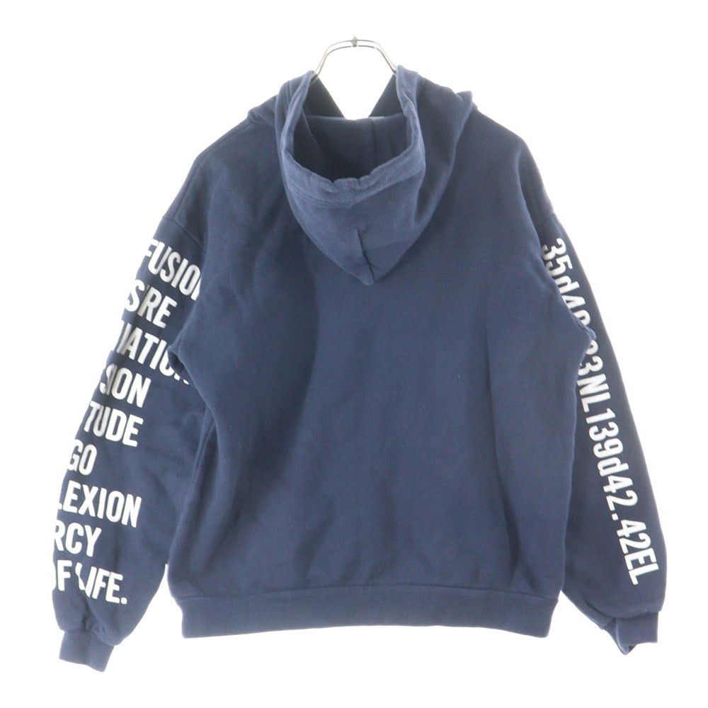 WTAPS(ダブルタップス) 袖プリント プルオーバーパーカー ネイビー