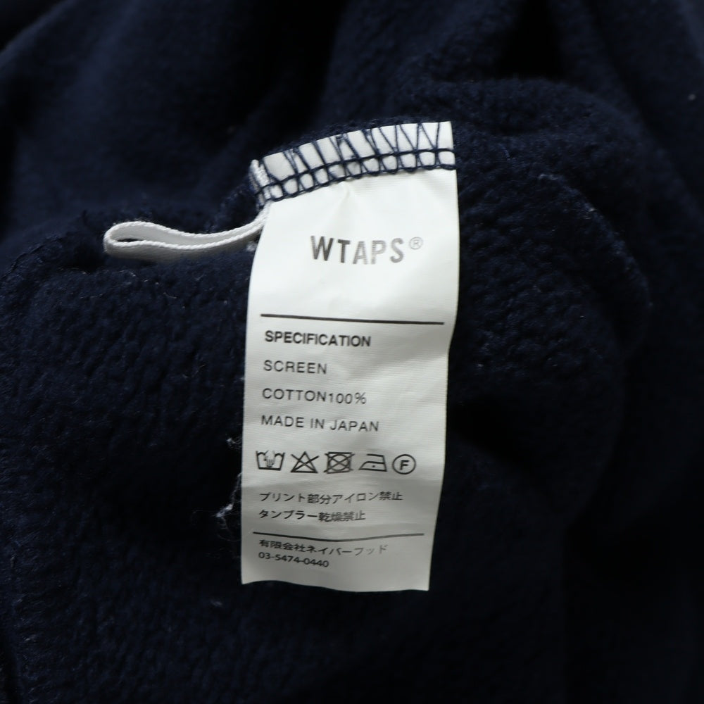 WTAPS(ダブルタップス) 袖プリント プルオーバーパーカー ネイビー
