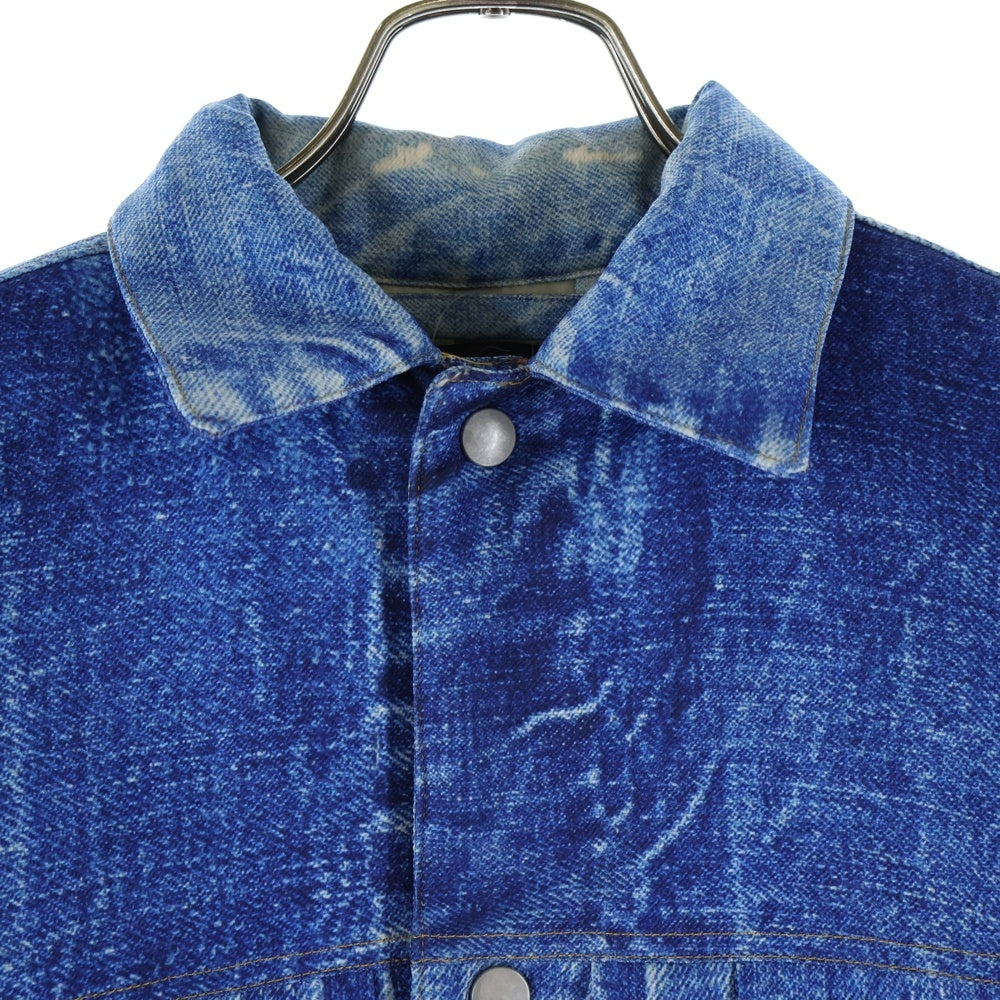 TALKING ABOUT THE ABSTRACTION(トーキング アバウト ザ アブストラクション) 2nd Type デニム転写 中綿ジャケット インディゴ NPT-J-001