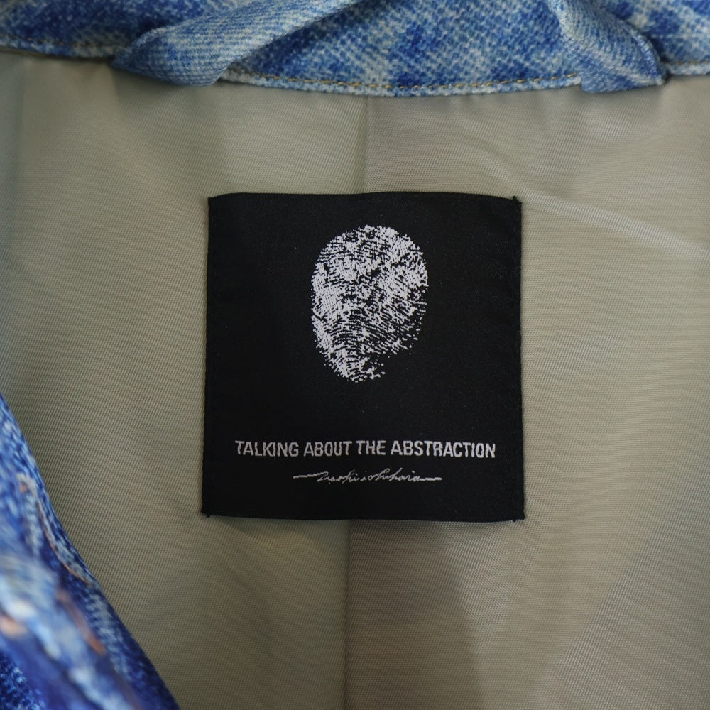 TALKING ABOUT THE ABSTRACTION(トーキング アバウト ザ アブストラクション) 2nd Type デニム転写 中綿ジャケット インディゴ NPT-J-001