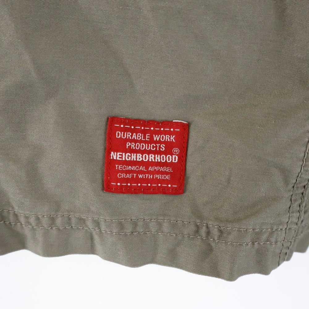 NEIGHBORHOOD(ネイバーフッド) フロント刺繍 長袖 ワークシャツ カーキ 131OANH-SHM02