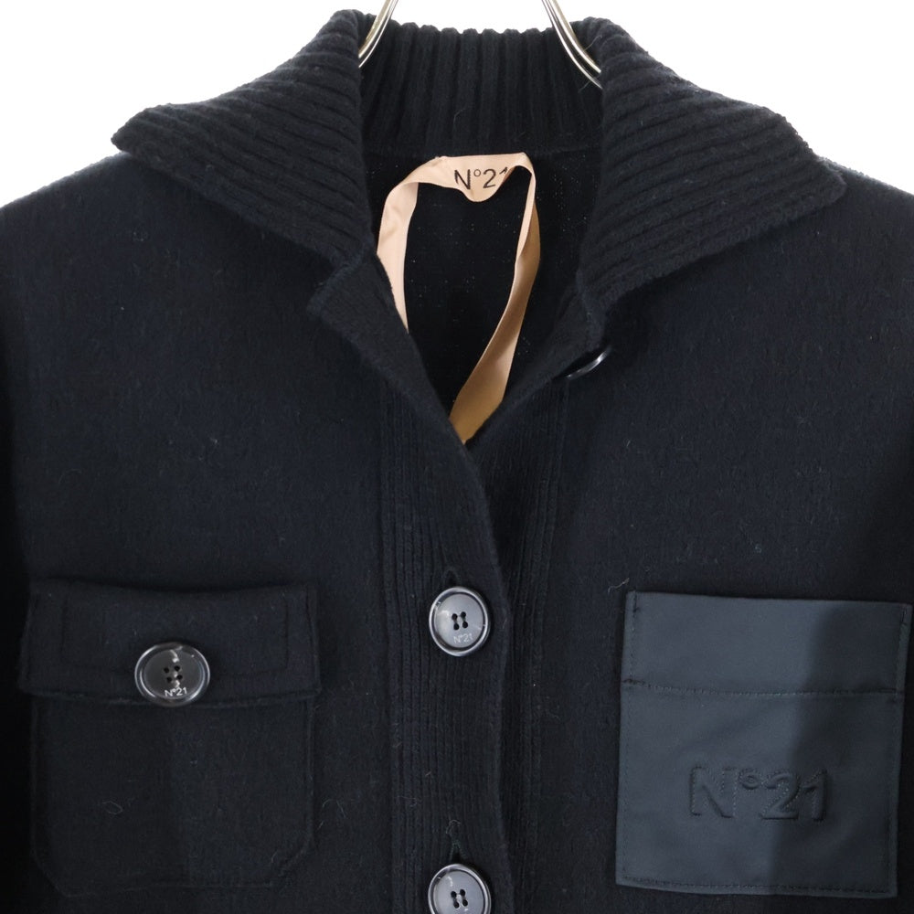 N21 numero ventuno(ヌメロ ヴェントゥーノ) ウール ボタンジャケット ブラック 24I-0031-4602