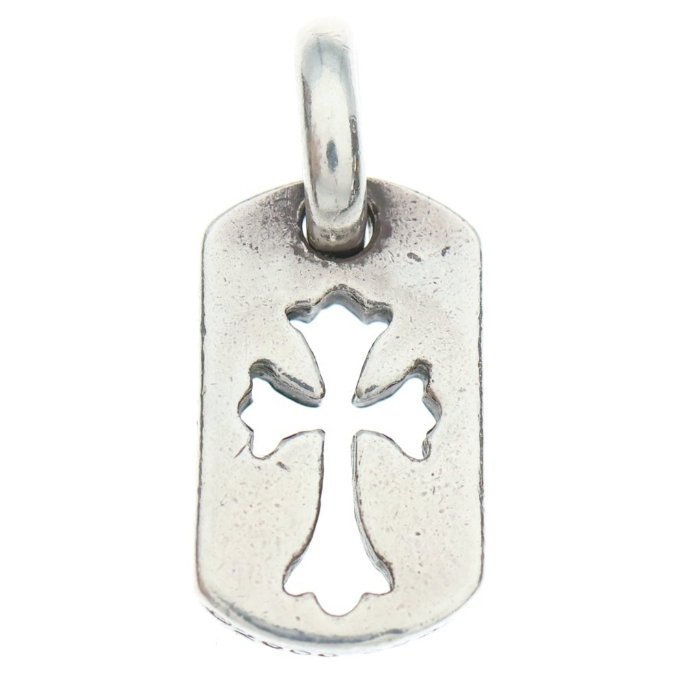 CHROME HEARTS(クロムハーツ) DT TNY CO CRS タイニーカットアウトクロスドッグタグ チャーム ペンダントトップ シルバー BCA252