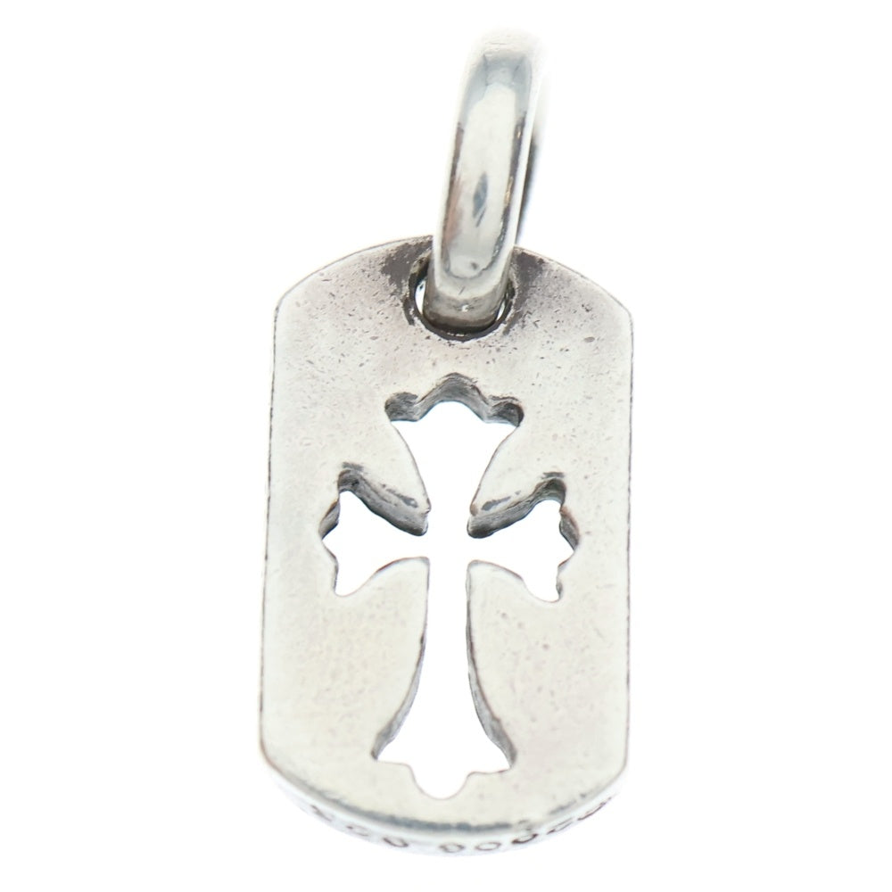 CHROME HEARTS(クロムハーツ) DT TNY CO CRS タイニーカットアウトクロスドッグタグ チャーム ペンダントトップ シルバー BCA252