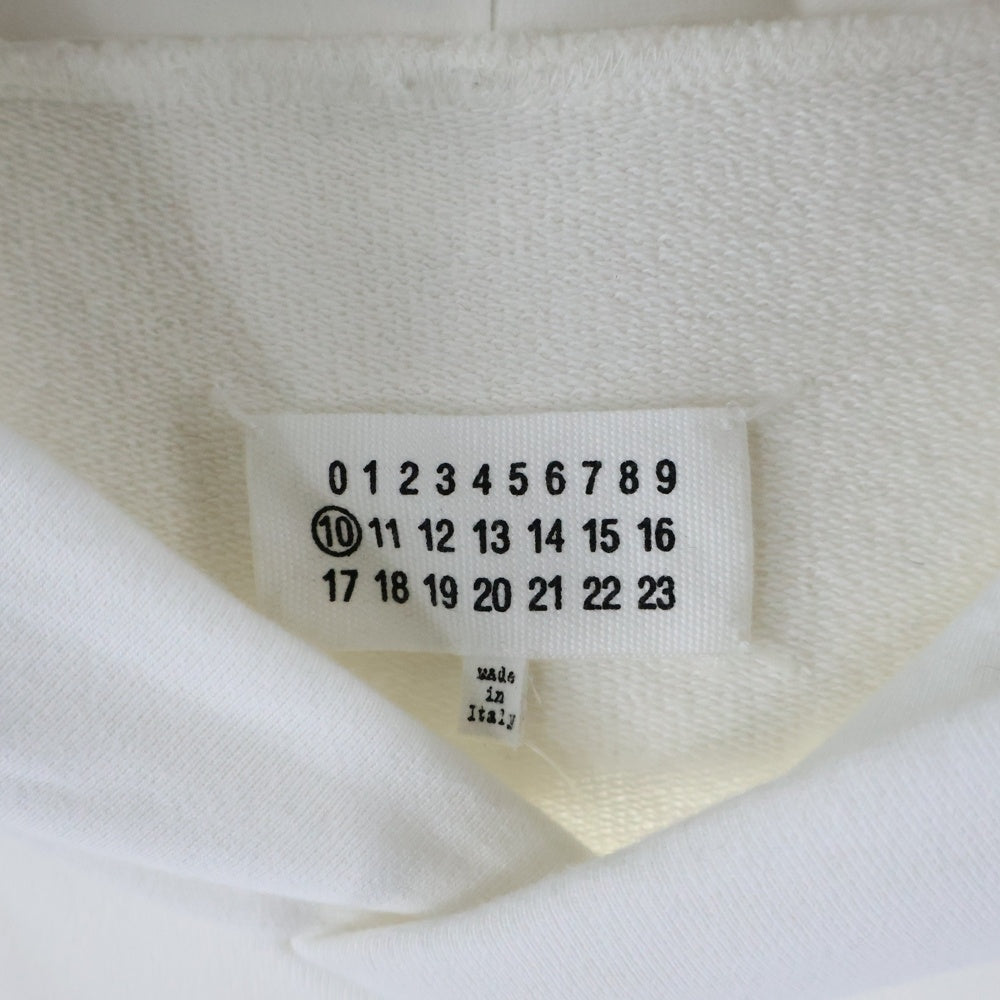 Maison Margiela 1(メゾンマルジェラ) 21SS 10ライン カレンダーロゴ 刺繍 プルオーバー パーカー S50GU0163 ホワイト