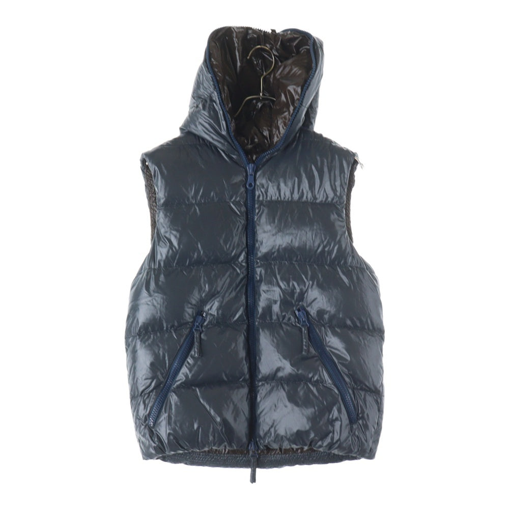 DUVETICA(デュベティカ) フルジップ フード付き ナイロン ダウンベスト グレー