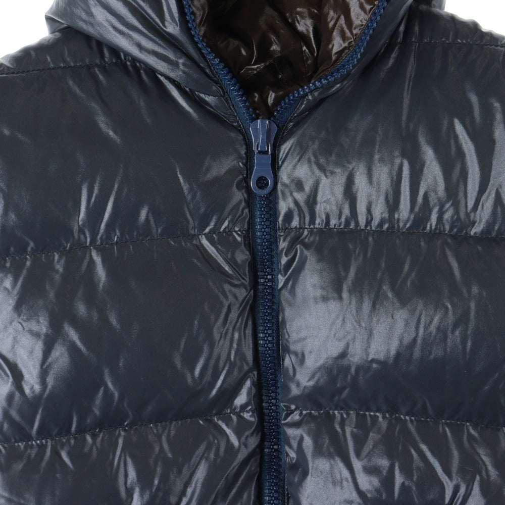 DUVETICA(デュベティカ) フルジップ フード付き ナイロン ダウンベスト グレー