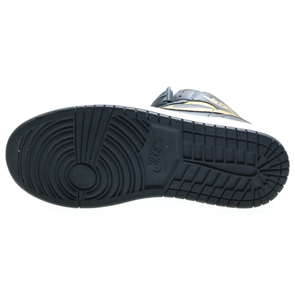 NIKE(ナイキ) AIR JORDAN 1 MID Black Metallic Gold DQ8426-071 エアジョーダン1 ミッドカットスニーカー ブラック/ゴールド US10/28cm