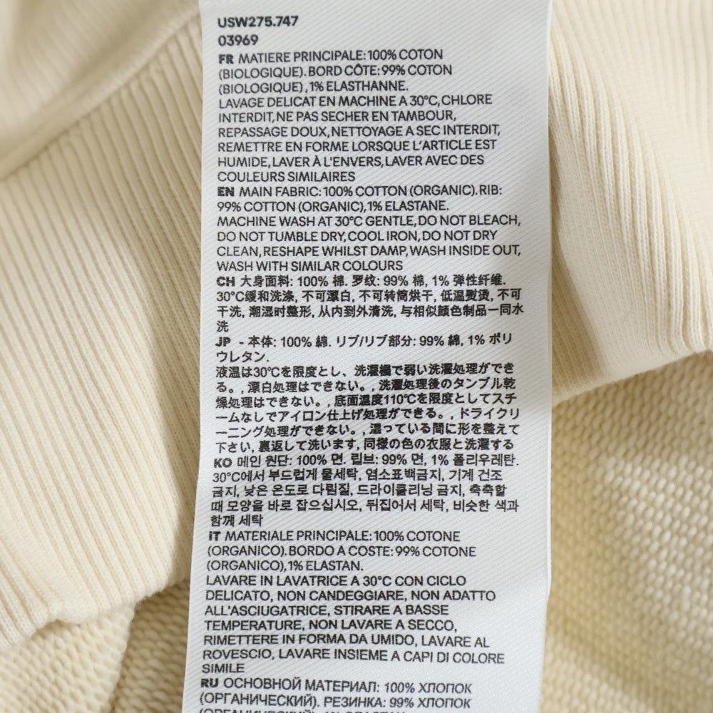 ami paris(アミパリス) ロゴパッチ プルオーバーパーカー アイボリー USW275.747