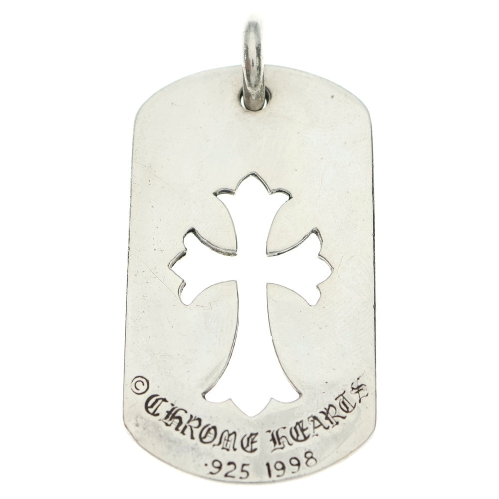 CHROME HEARTS(クロムハーツ) D TAG LRG CO CRS カットアウトクロスドッグタグ ラージ ペンダントトップ シルバー BCA239