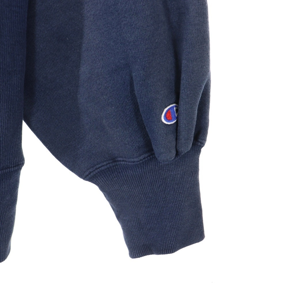 CHAMPION(チャンピオン) 90s MICHIGAN カレッジロゴプリント リバースウィーブ クルーネック長袖スウェット ネイビー