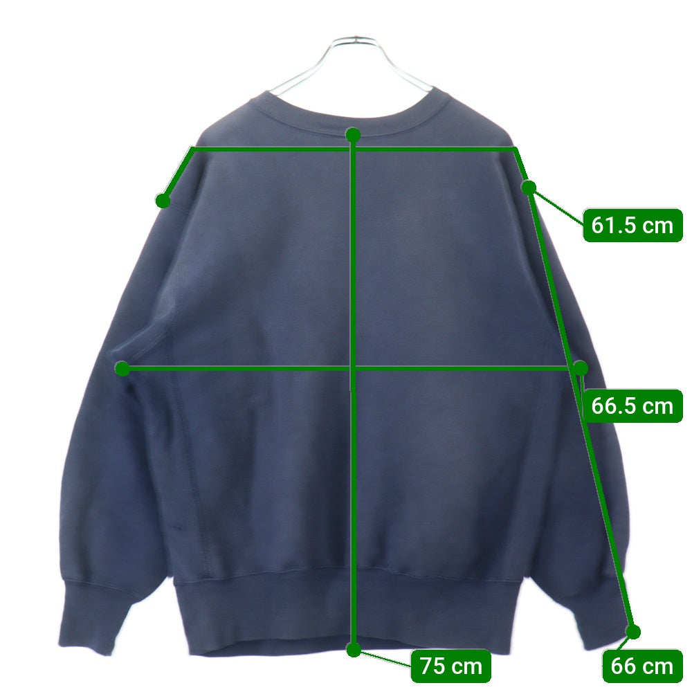 CHAMPION(チャンピオン) 90s MICHIGAN カレッジロゴプリント リバースウィーブ クルーネック長袖スウェット ネイビー