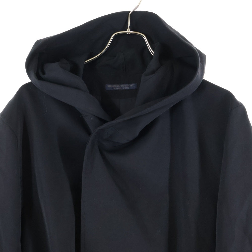Yohji Yamamoto POUR HOMME(ヨウジヤマモト プールオム) 18AW フーデッド ロングコート ブラック HV-C98-148