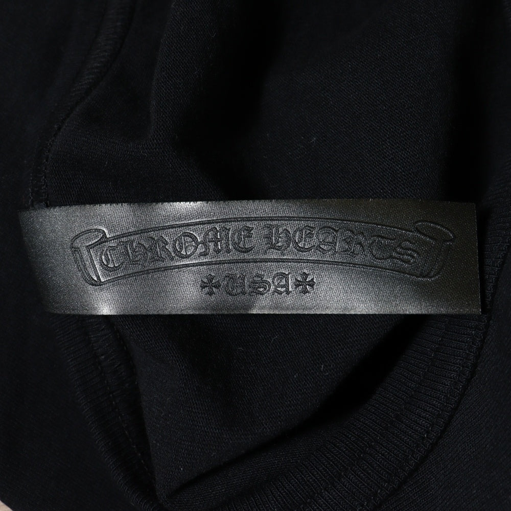 CHROME HEARTS(クロムハーツ) Y NOT 胸ポケットロゴ刺繍 半袖 クルーネック Tシャツ ブラック