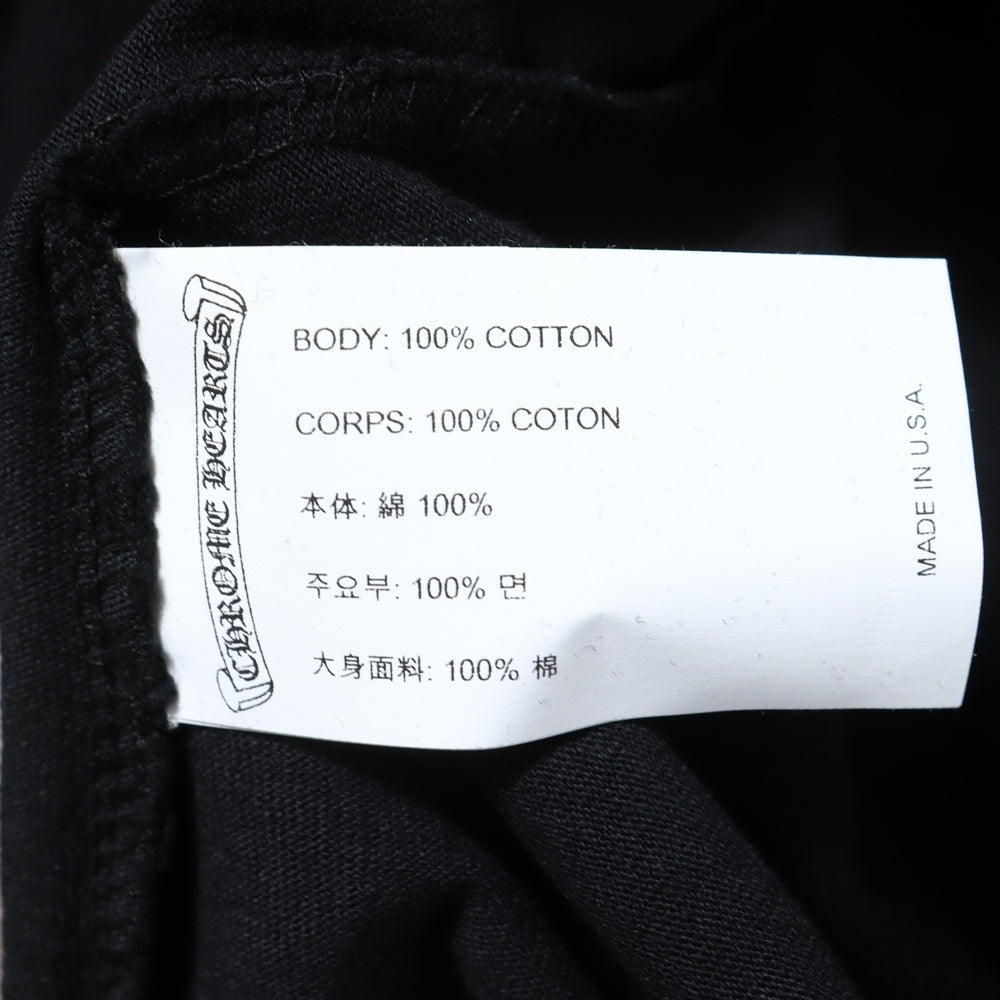 CHROME HEARTS(クロムハーツ) Y NOT 胸ポケットロゴ刺繍 半袖 クルーネック Tシャツ ブラック