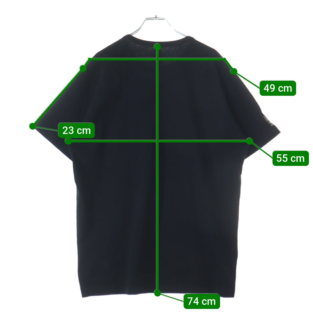 CHROME HEARTS(クロムハーツ) Y NOT 胸ポケットロゴ刺繍 半袖 クルーネック Tシャツ ブラック