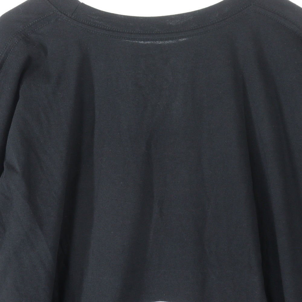 CHROME HEARTS(クロムハーツ) マイアミ限定 ホースシュー バックプリント 袖フローラル 長袖 クルーネック カットソー ロンT ブラック