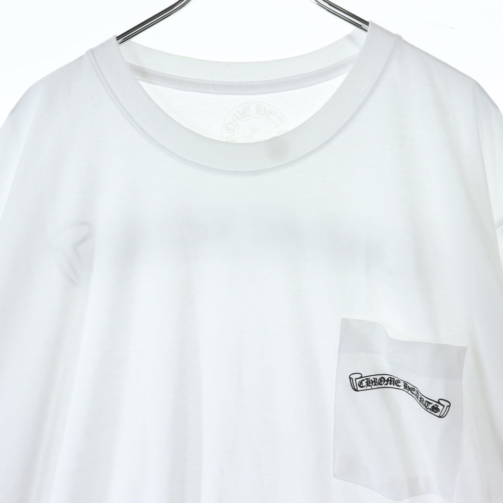 CHROME HEARTS(クロムハーツ) CH T-SHRT 1 スクロールラベルバックプリント半袖Tシャツカットソー ホワイト