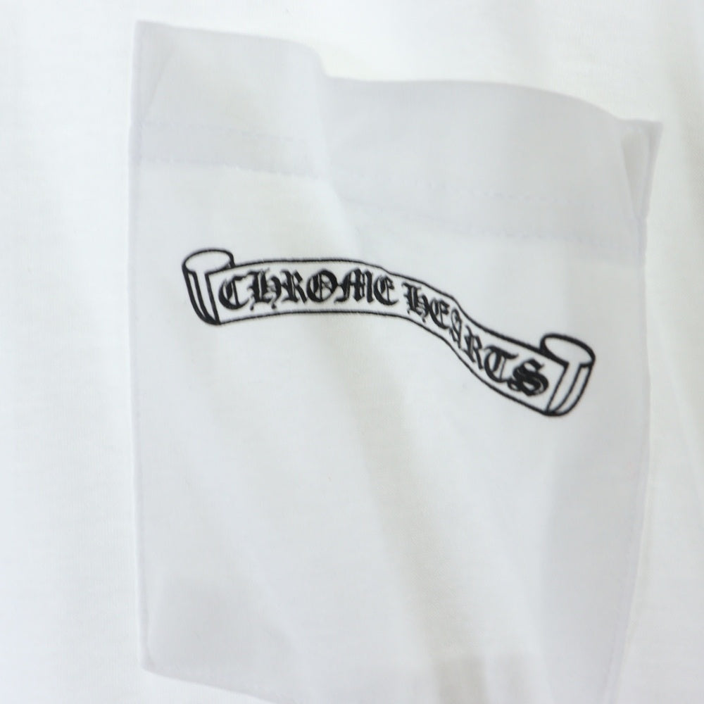 CHROME HEARTS(クロムハーツ) CH T-SHRT 1 スクロールラベルバックプリント半袖Tシャツカットソー ホワイト